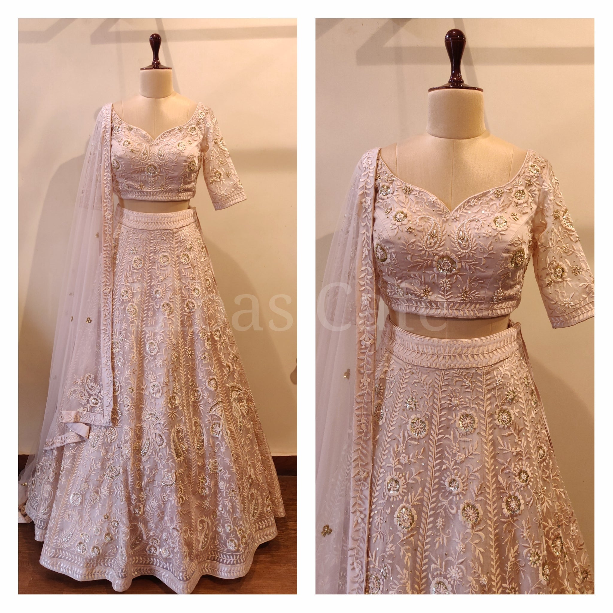 Champagne Gold Bridal Lehenga